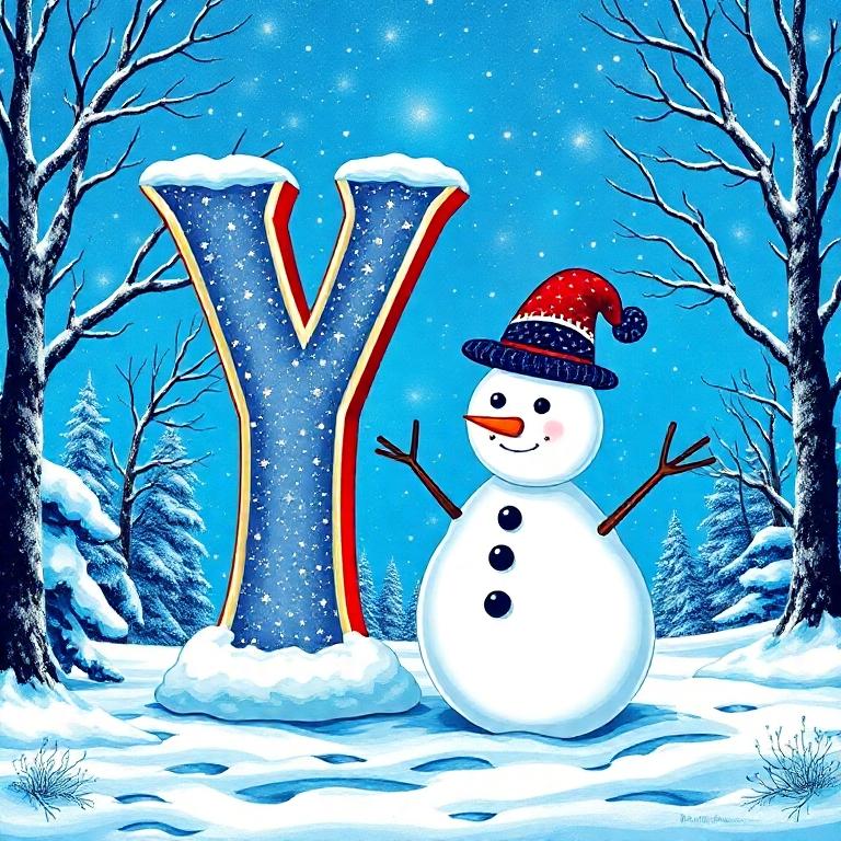 Snowman — letter Y