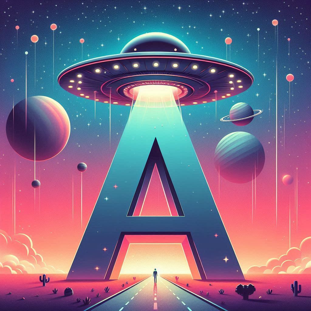 Space and ufo — letter A