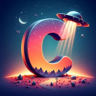 Space and ufo — letter C