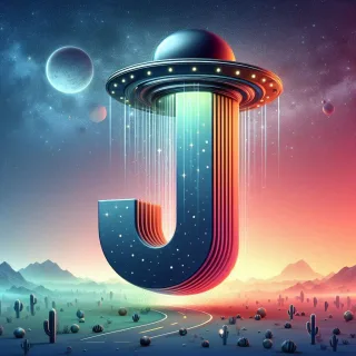 Space and ufo — letter J