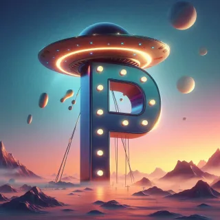 Space and ufo — letter P