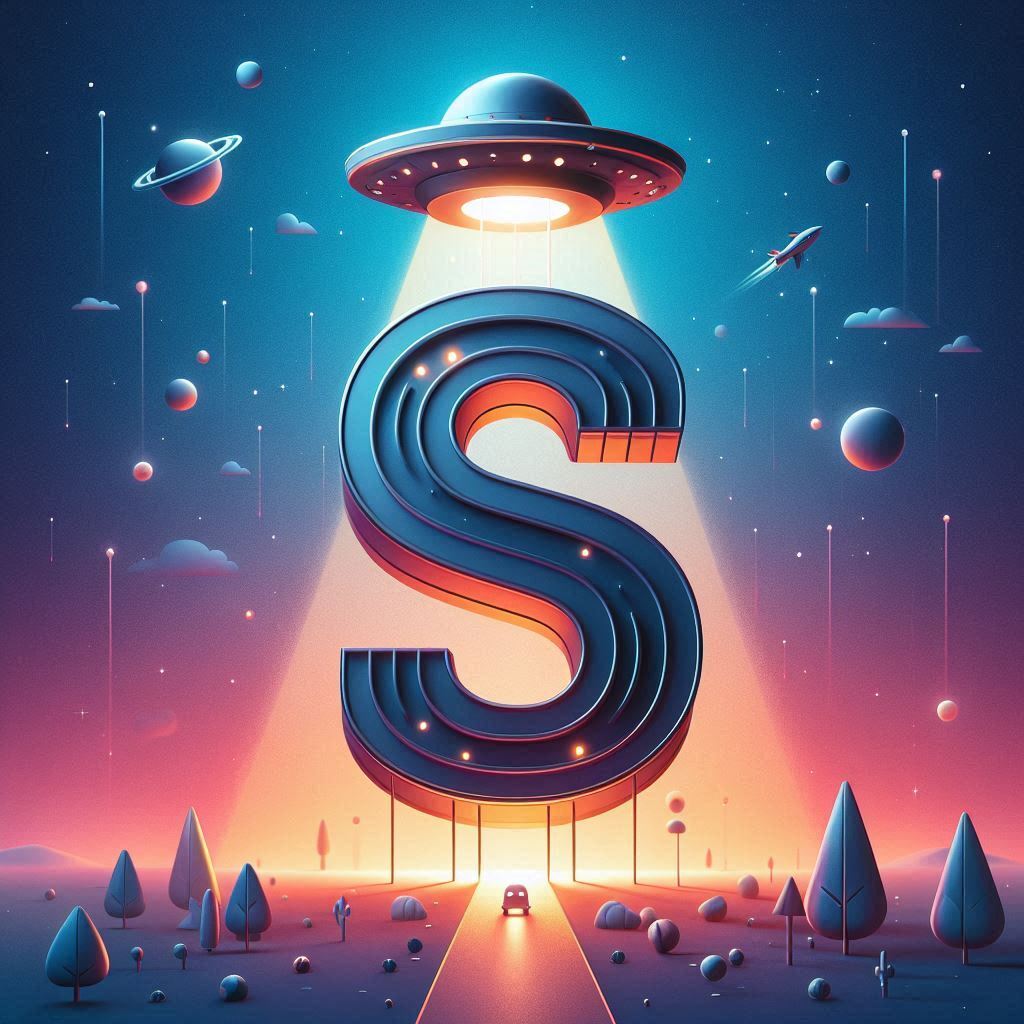 Space and ufo — letter S