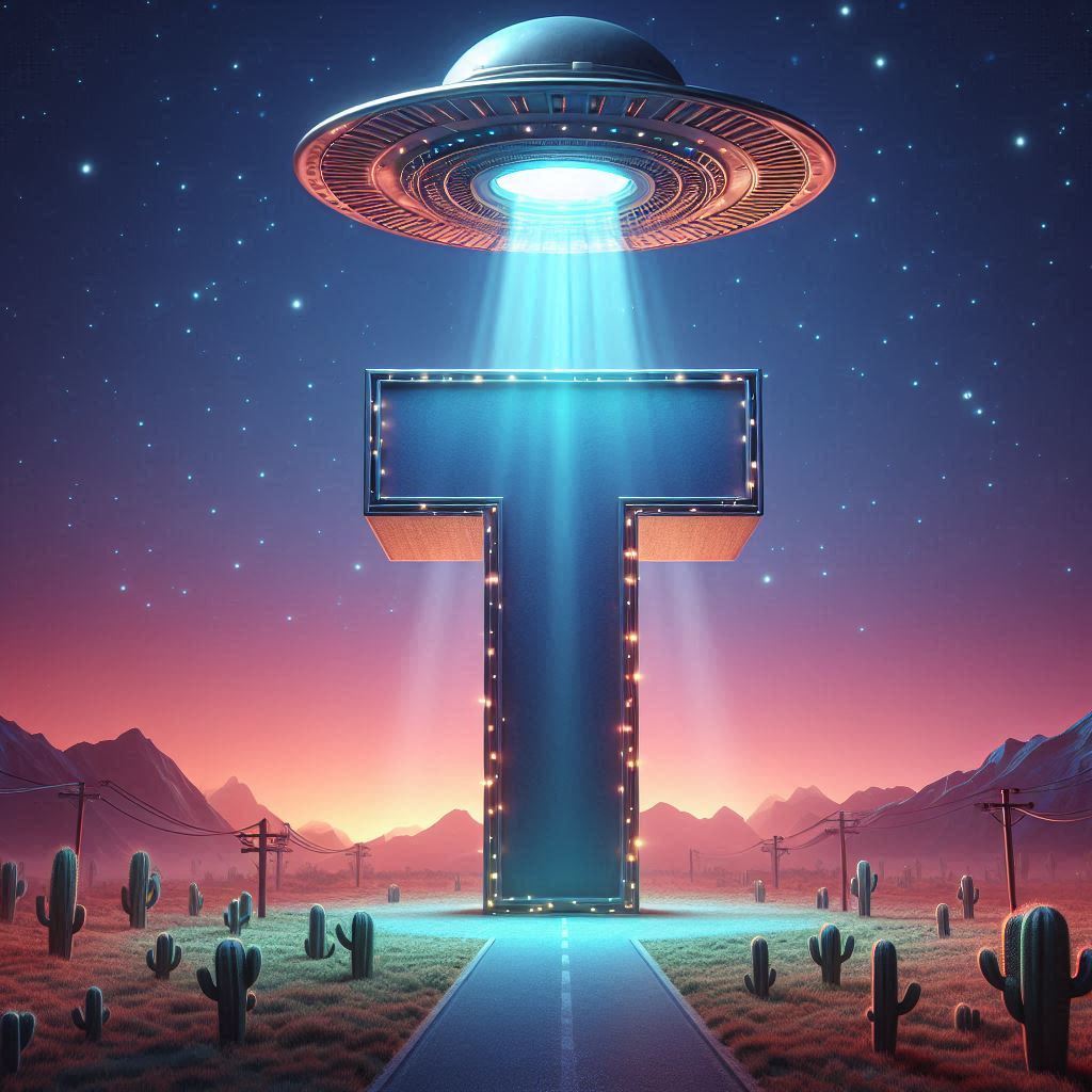 Space and ufo — letter T