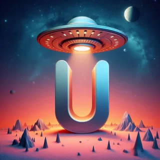 Space and ufo — letter U