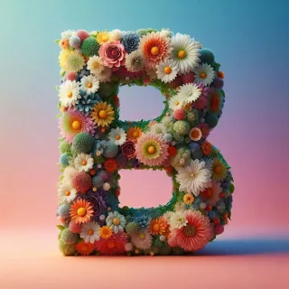 Spring flowers — letter B