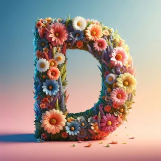 Spring flowers — letter D