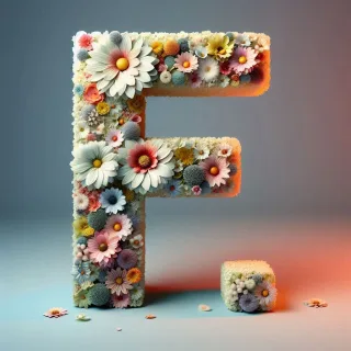 Spring flowers — letter F