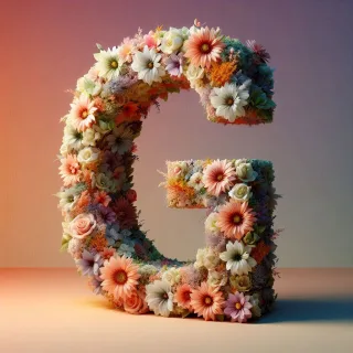 Spring flowers — letter G