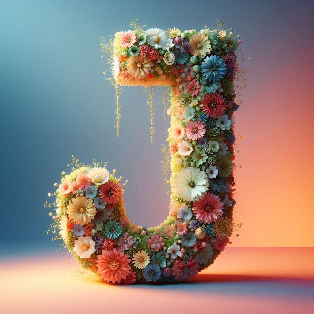 Spring flowers — letter J