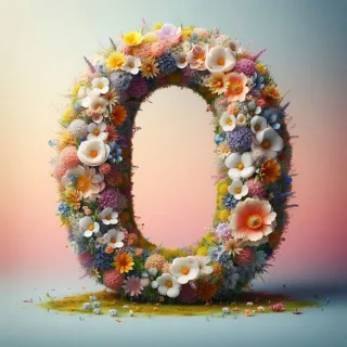 Spring flowers — letter O