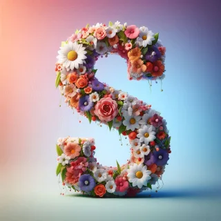 Spring flowers — letter S