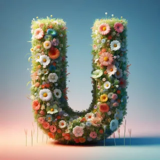 Spring flowers — letter U
