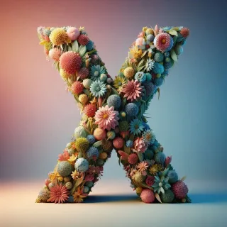 Spring flowers — letter X