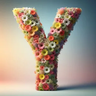 Spring flowers — letter Y