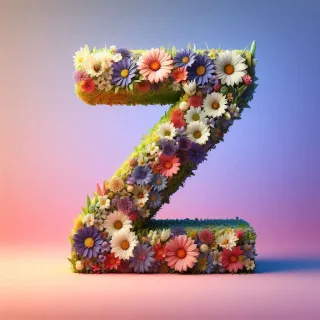 Spring flowers — letter Z