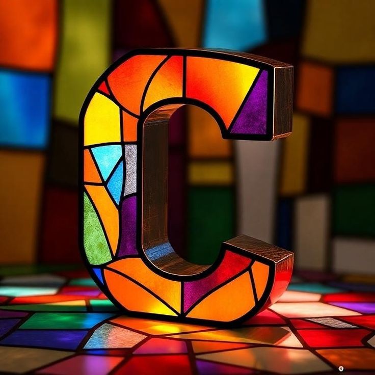Stained glass — letter C