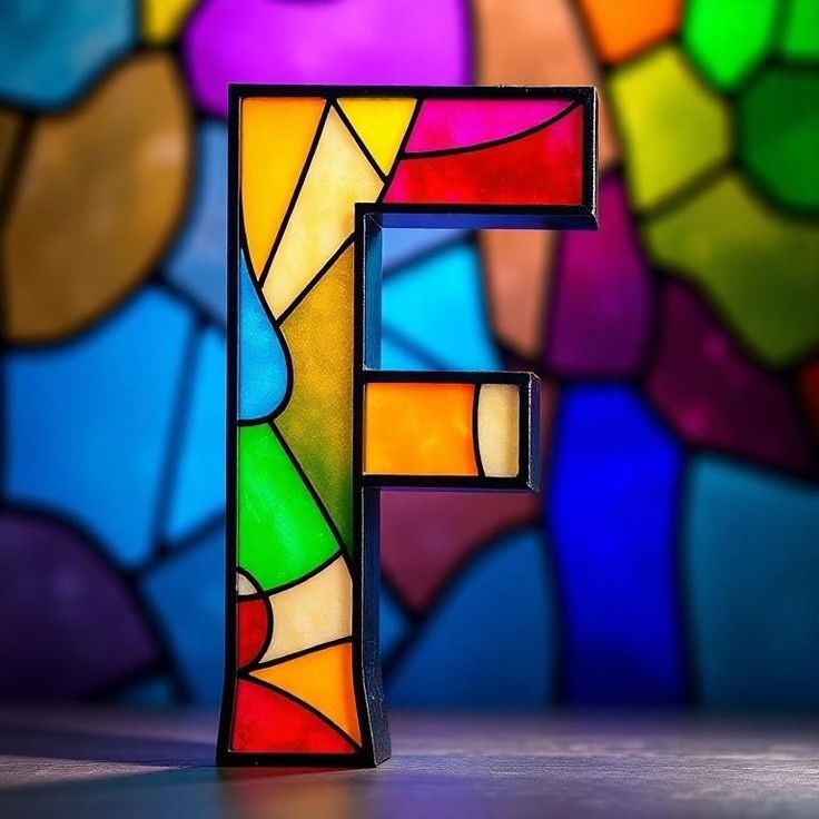 Stained glass — letter F