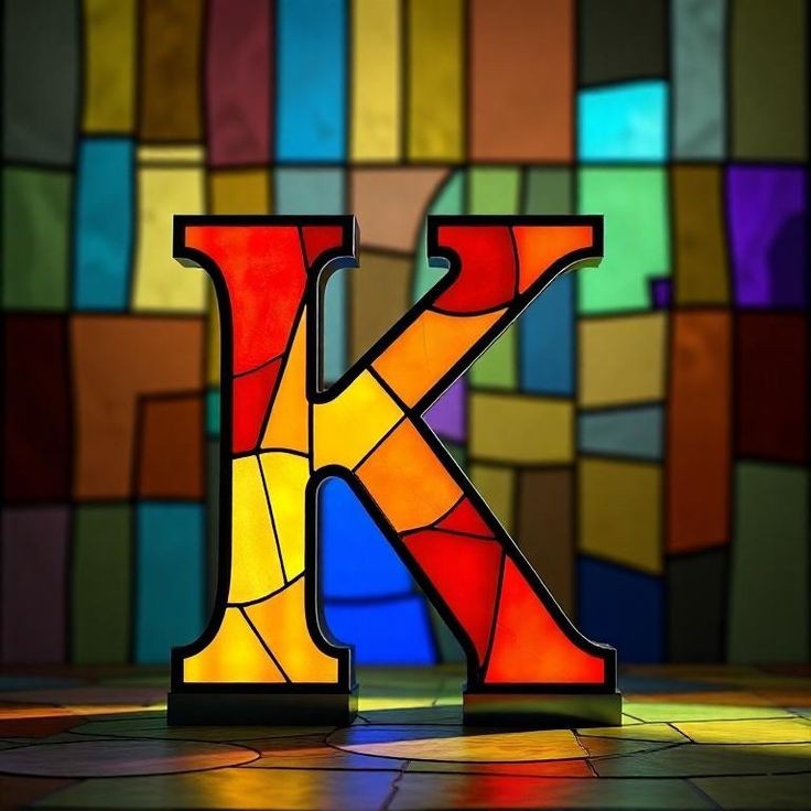 Stained glass — letter K