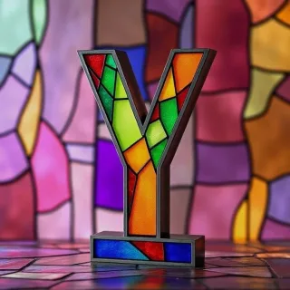 Stained glass — letter Y