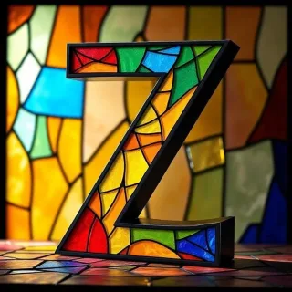 Stained glass — letter Z