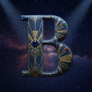 Starry sky — letter B