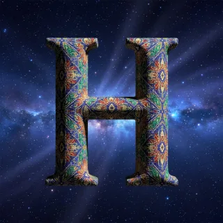 Starry sky — letter H