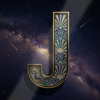 Starry sky — letter J