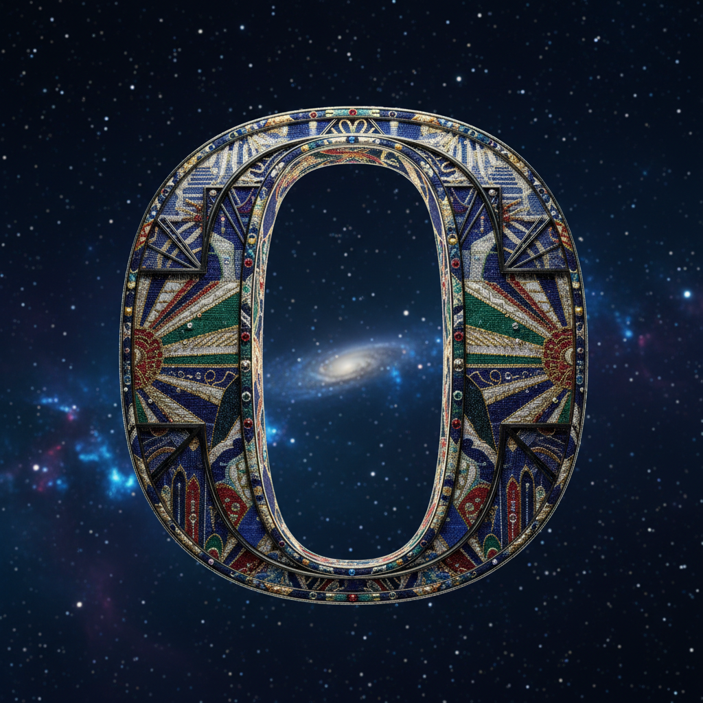 Starry sky — letter O