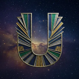 Starry sky — letter U