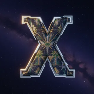 Starry sky — letter X