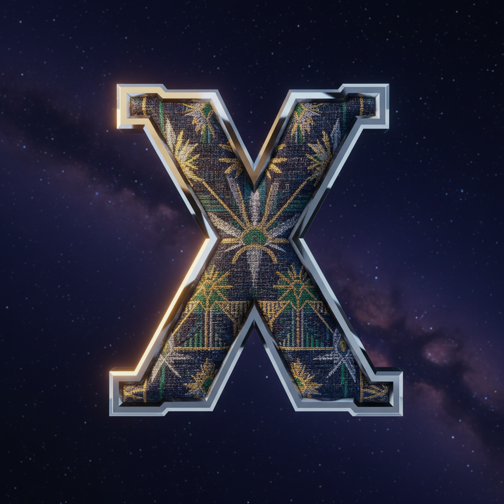 Starry sky — letter X