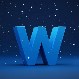 Stars 2 — letter W (variant 2)