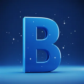 Stars 2 — letter B (variant 2)