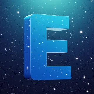 Stars 2 — letter E (variant 2)