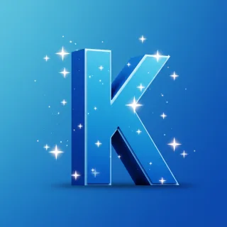 Stars 2 — letter K (variant 2)
