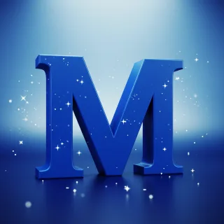 Stars 2 — letter M (variant 2)