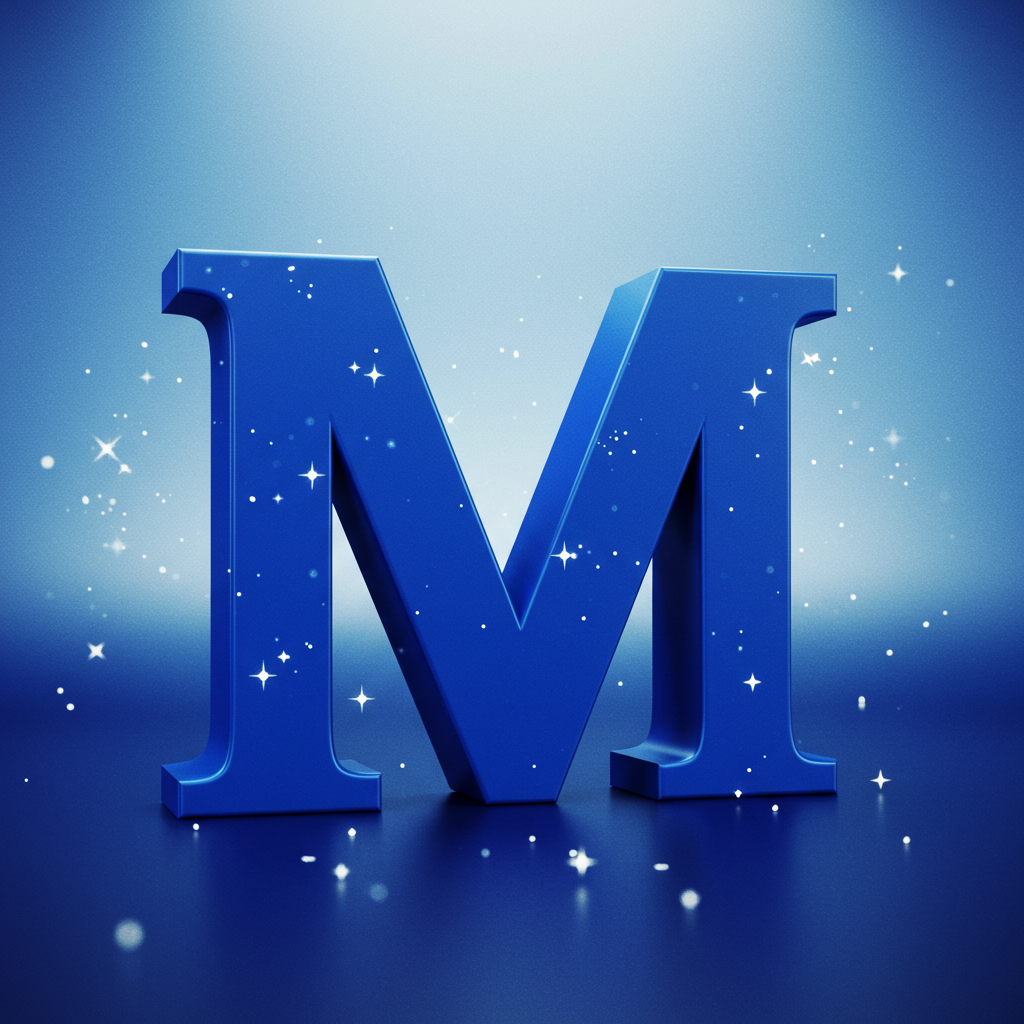 Stars 2 — letter M (variant 2)
