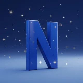 Stars 2 — letter N (variant 2)