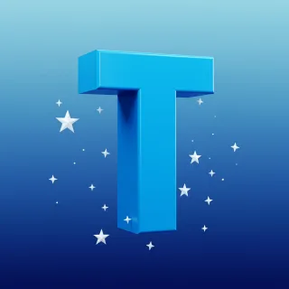 Stars 2 — letter T (variant 2)