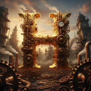 Steampunk — letter H