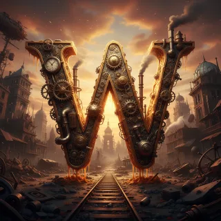 Steampunk — letter W