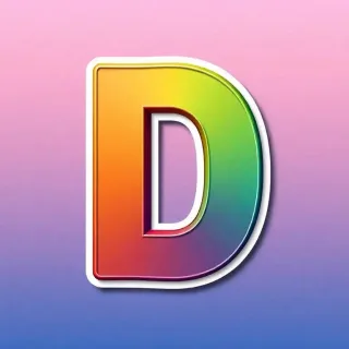 Sticker — letter D
