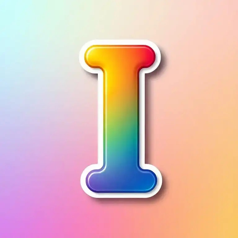 Sticker — letter I