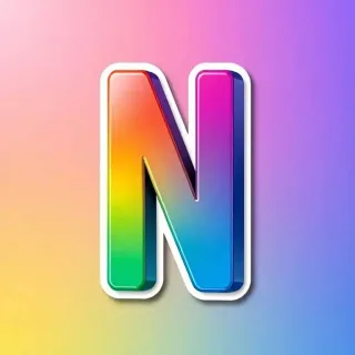 Sticker — letter N