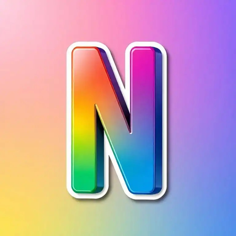 Sticker — letter N