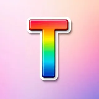 Sticker — letter T