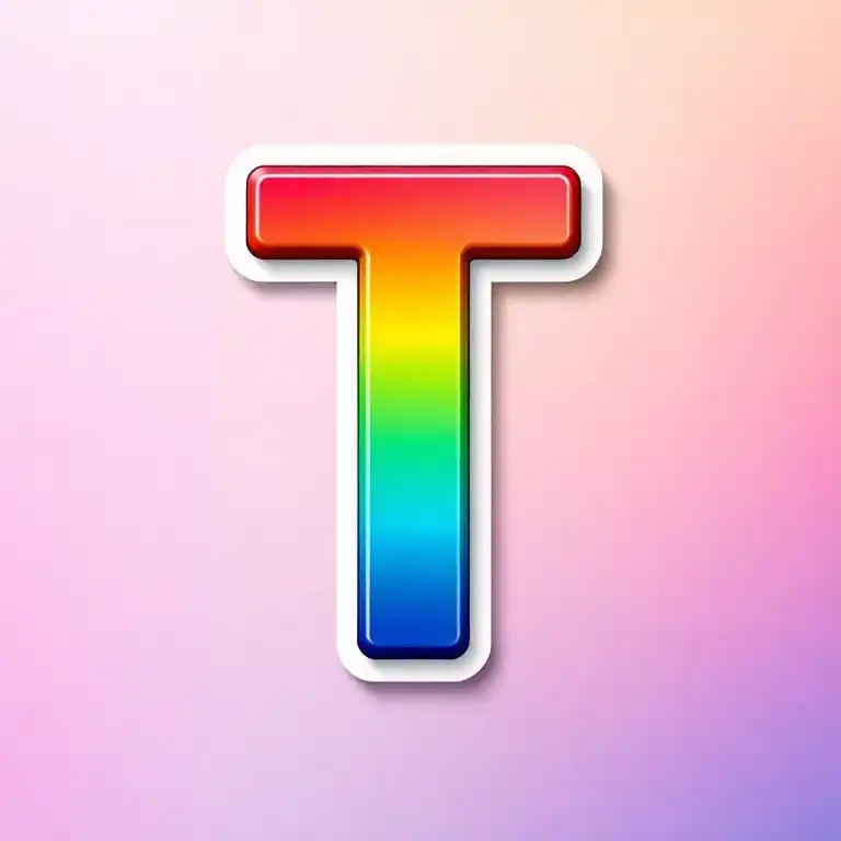Sticker — letter T