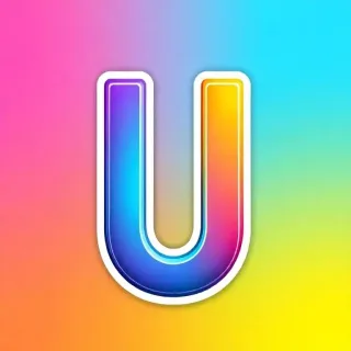 Sticker — letter U