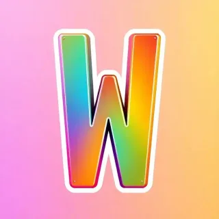 Sticker — letter W