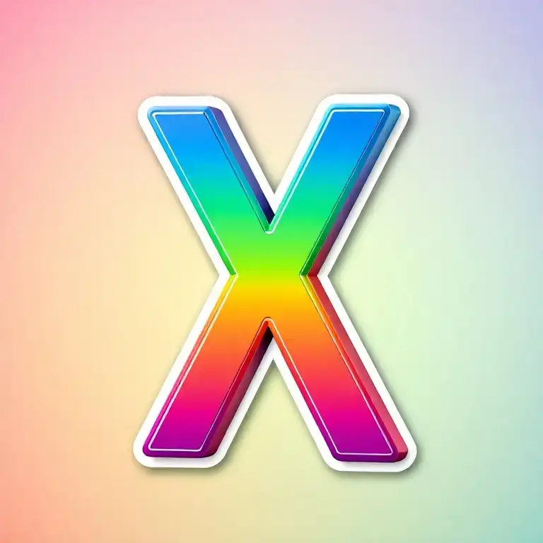 Sticker — letter X